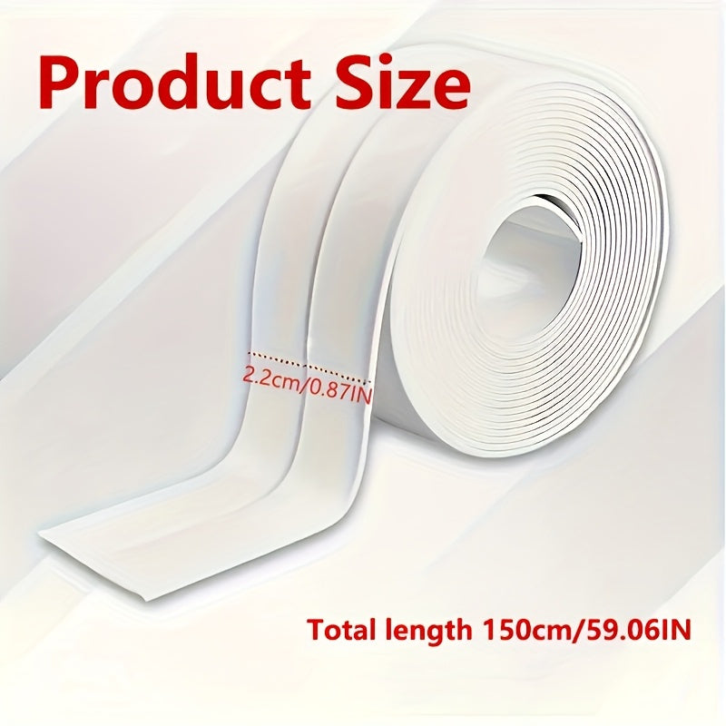 4 ROLLS Caulk Tape Long-Lasting Self-Adhesive Waterproof Strips for Bathroom & Kitchen, Caulking Tape, Instant Application, No Tools Needed, Peel And Stick, Bathroom Accessories, Bathroom, Bathroom Must Haves, Toilet Tape
