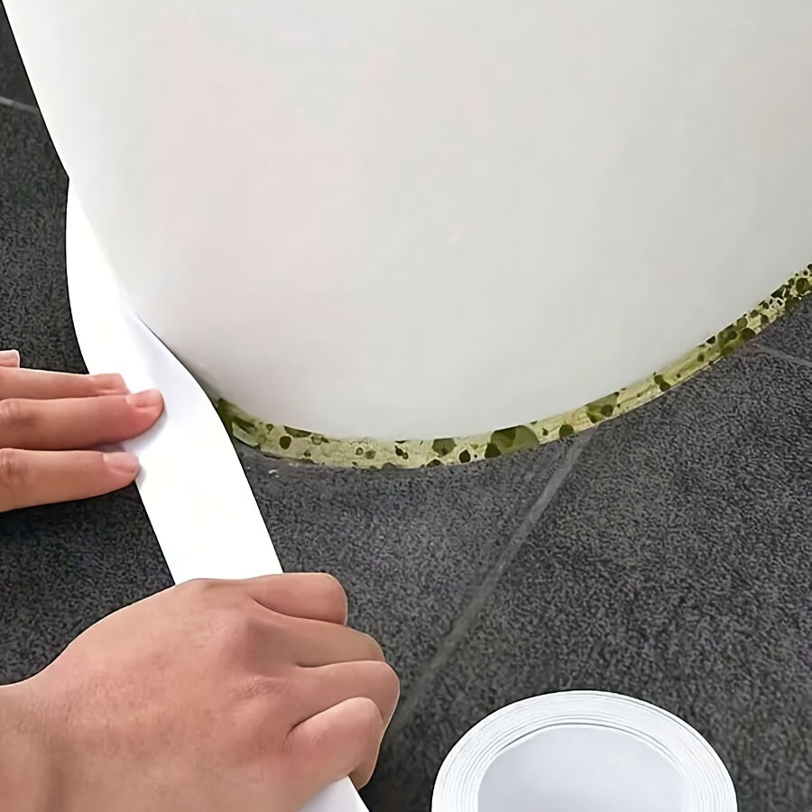 4 ROLLS Caulk Tape Long-Lasting Self-Adhesive Waterproof Strips for Bathroom & Kitchen, Caulking Tape, Instant Application, No Tools Needed, Peel And Stick, Bathroom Accessories, Bathroom, Bathroom Must Haves, Toilet Tape