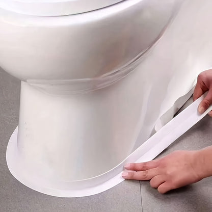 4 ROLLS Caulk Tape Long-Lasting Self-Adhesive Waterproof Strips for Bathroom & Kitchen, Caulking Tape, Instant Application, No Tools Needed, Peel And Stick, Bathroom Accessories, Bathroom, Bathroom Must Haves, Toilet Tape