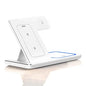 LED Fast Wireless Charger Stand 3 in 1 Foldable Charging Station For iPhone 15 14 13 12 11 Apple Watch 9 8 7 6 5 Airpods Pro