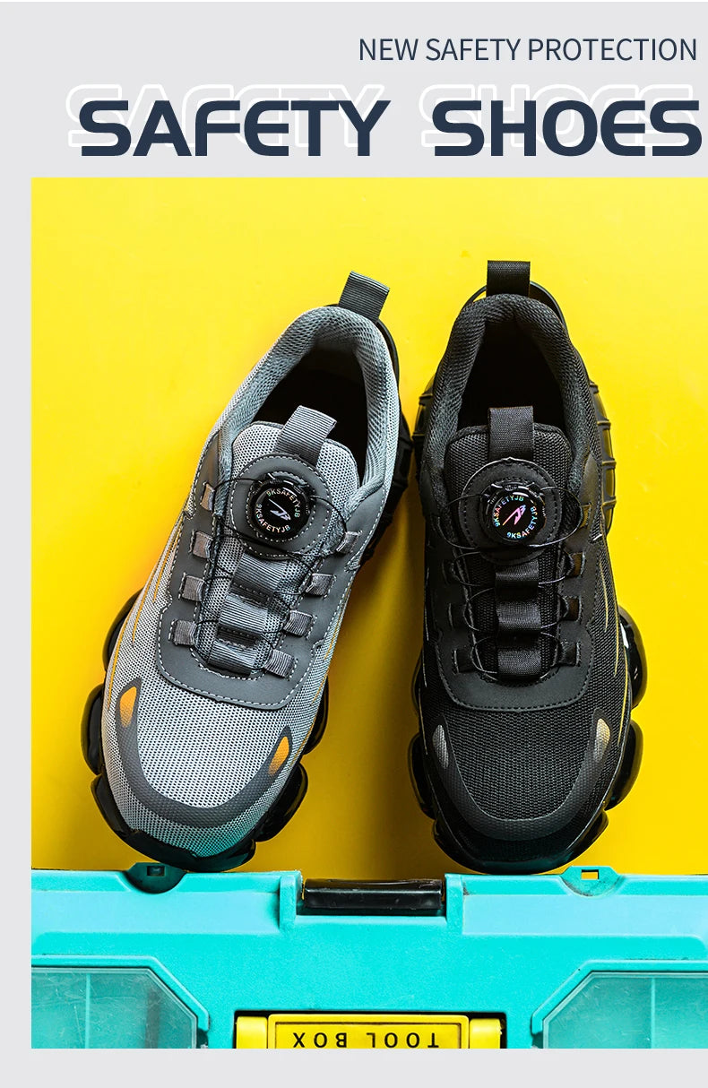 Breathable lace-free soft sole comfortable anti-smash anti-puncture labour insurance shoes