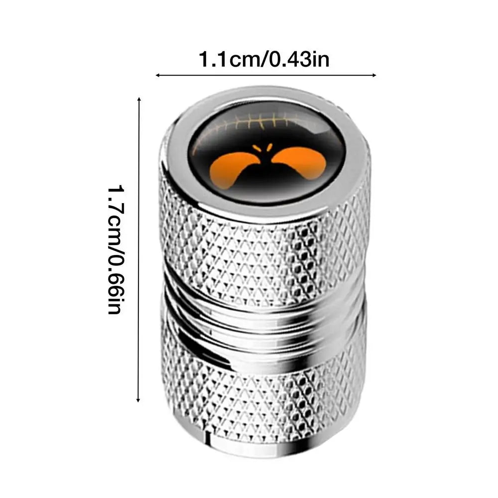 4PCS/Set Aluminium Alloy Car Wheel Tire Valve Air Caps Stem Cover Dustproof Auto Motorcycles Skull Styling Accessories Car Decor