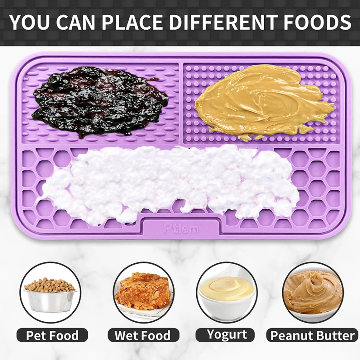 New Slow-Feeding Eco-Friendly Durable Non-Toxic Silicone Pet Placemat - Essential Anti-Choking Anti-Slip Dog Lick Mat - Ideal Su