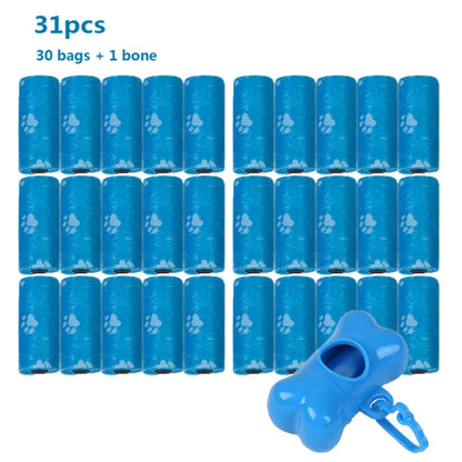 New Convenient Dog Poop Bag Set: 30 Refill Rolls with 1 Dispenser, Strong Leash Clip, Easy Tear-off Design - Essential Pet Waste