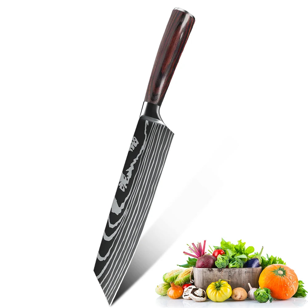 8 inch Kitchen knife High Carbon Steel Hand Forged Chef Knife Sharp Meat Vegetable Chopper Professional Kitchen Cooking Knife