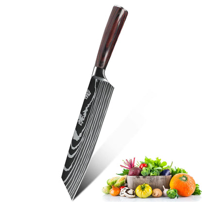 8 inch Kitchen knife High Carbon Steel Hand Forged Chef Knife Sharp Meat Vegetable Chopper Professional Kitchen Cooking Knife