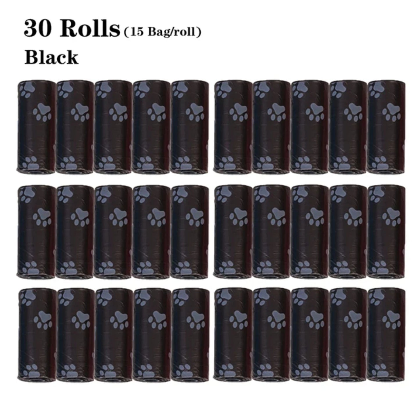 New Convenient Dog Poop Bag Set: 30 Refill Rolls with 1 Dispenser, Strong Leash Clip, Easy Tear-off Design - Essential Pet Waste