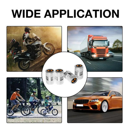 4PCS/Set Aluminium Alloy Car Wheel Tire Valve Air Caps Stem Cover Dustproof Auto Motorcycles Skull Styling Accessories Car Decor