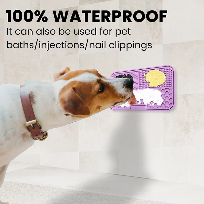 New Slow-Feeding Eco-Friendly Durable Non-Toxic Silicone Pet Placemat - Essential Anti-Choking Anti-Slip Dog Lick Mat - Ideal Su
