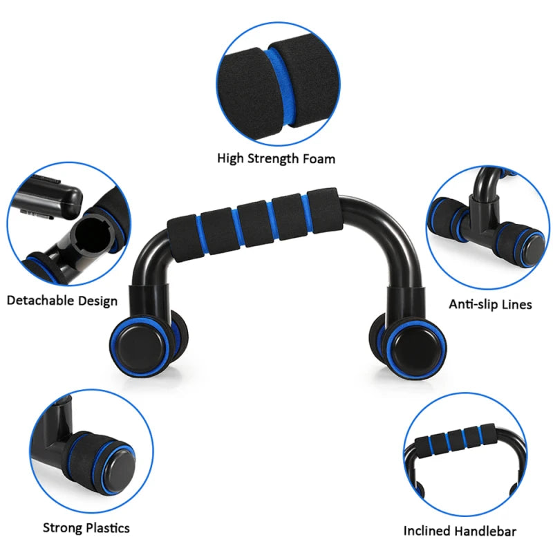 5-In-1 AB Wheel Roller Kit with Push-Up Bar Jump Rope Hand Gripper and Knee Pad Abdominal Core Carver Fitness Workout