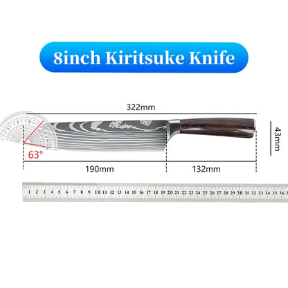 8 inch Kitchen knife High Carbon Steel Hand Forged Chef Knife Sharp Meat Vegetable Chopper Professional Kitchen Cooking Knife