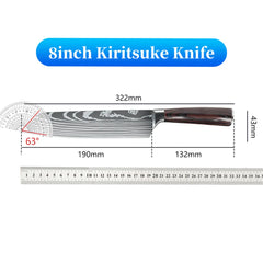 8 inch Kitchen knife High Carbon Steel Hand Forged Chef Knife Sharp Meat Vegetable Chopper Professional Kitchen Cooking Knife