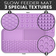 New Slow-Feeding Eco-Friendly Durable Non-Toxic Silicone Pet Placemat - Essential Anti-Choking Anti-Slip Dog Lick Mat - Ideal Su