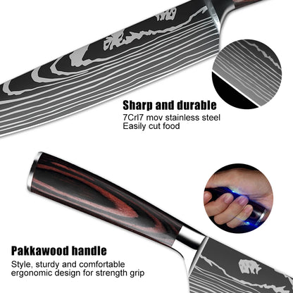 8 inch Kitchen knife High Carbon Steel Hand Forged Chef Knife Sharp Meat Vegetable Chopper Professional Kitchen Cooking Knife