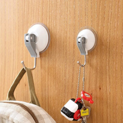 Free Shiping Household Bathroom/Kitchen Heavy Duty Large Suction Cup Hooks Snap Lever Vacuum Holder Housewear & Furnishings