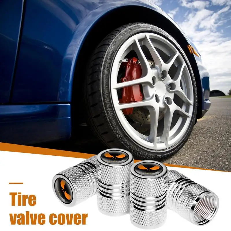 4PCS/Set Aluminium Alloy Car Wheel Tire Valve Air Caps Stem Cover Dustproof Auto Motorcycles Skull Styling Accessories Car Decor