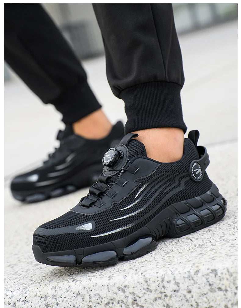 Breathable lace-free soft sole comfortable anti-smash anti-puncture labour insurance shoes