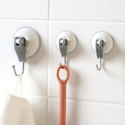 Free Shiping Household Bathroom/Kitchen Heavy Duty Large Suction Cup Hooks Snap Lever Vacuum Holder Housewear & Furnishings