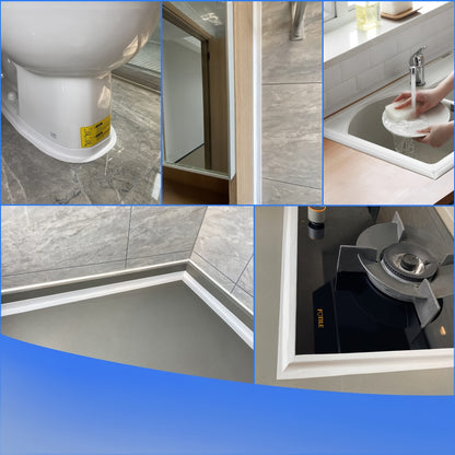 4 ROLLS Caulk Tape Long-Lasting Self-Adhesive Waterproof Strips for Bathroom & Kitchen, Caulking Tape, Instant Application, No Tools Needed, Peel And Stick, Bathroom Accessories, Bathroom, Bathroom Must Haves, Toilet Tape