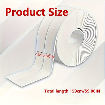 4 ROLLS Caulk Tape Long-Lasting Self-Adhesive Waterproof Strips for Bathroom & Kitchen, Caulking Tape, Instant Application, No Tools Needed, Peel And Stick, Bathroom Accessories, Bathroom, Bathroom Must Haves, Toilet Tape